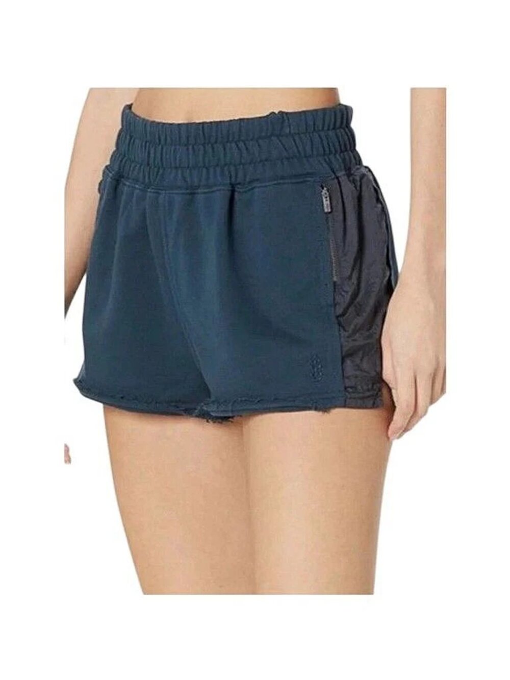 Free People Movement Half Way There Short Shorts Navy Sz S High Rise